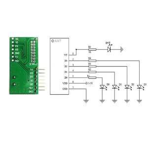 433MHz HF-Funksender modul 4-Kanal-Funkfernbedienungssender 8-poliges Funk-HF-Empfänger modul 2272-M4 - Product Image 2