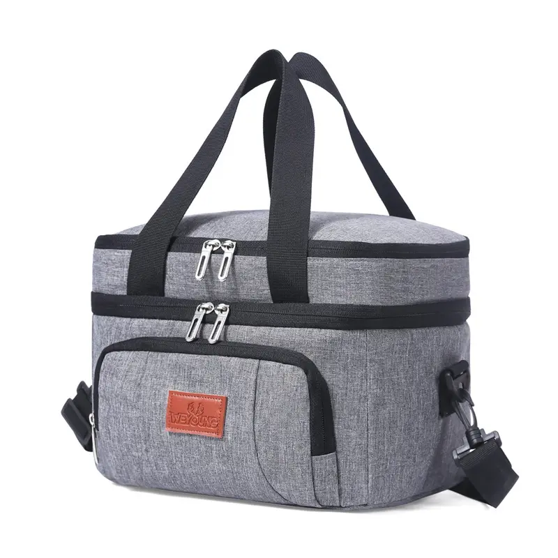 Outdoor travel work waterproof large capacity portable cans leak proof insulated lunch cooler bag