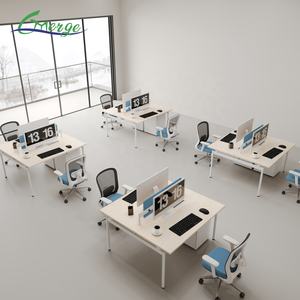 Bàn <span class=keywords><strong>l</strong></span>àm việc văn phòng hiện đại kiểu chữ <span class=keywords><strong>L</strong></span>, thiết kế công thái học, chất <span class=keywords><strong>l</strong></span>ượng cao, dành cho 2 người, thương hiệu Glory Merge. - Product Image 1