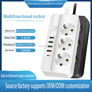 Multi <strong>Functional</strong> European Standard Home <strong>Patch</strong> <strong>Panel</strong> Intelligent Plug with USB Office Wholesale Plug with Cable - Product Image 2