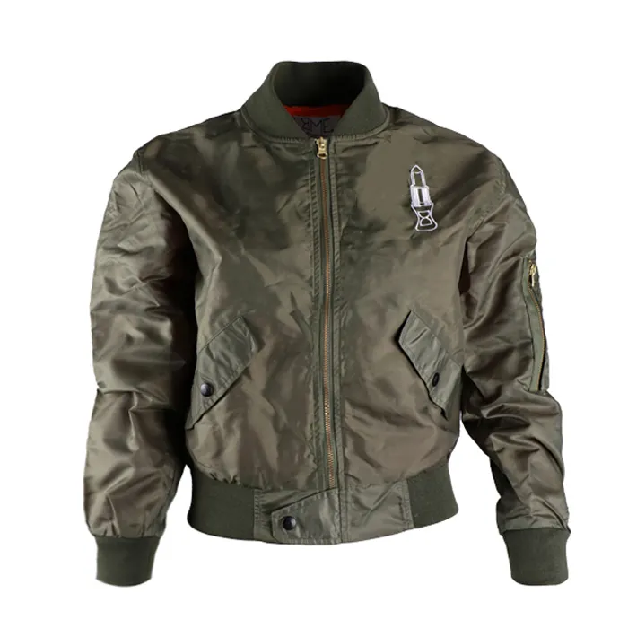 Produsen Pakaian Grosir Jaket Bomber Pria Logo Aviator Fashion Kustom