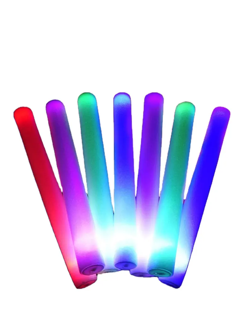 Precio barato 60PCs Led Foam Glow Sticks Flashing Glow Batons Ch Led Foam Light Sticks Led Light Up Foam Sticks