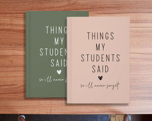 Wholesales A5 Souvenir <strong>Book</strong> Leather <strong>Things</strong> My Students Say Graduate Notebook Custom Text on Hardcover Printing Journal - Product Image 2