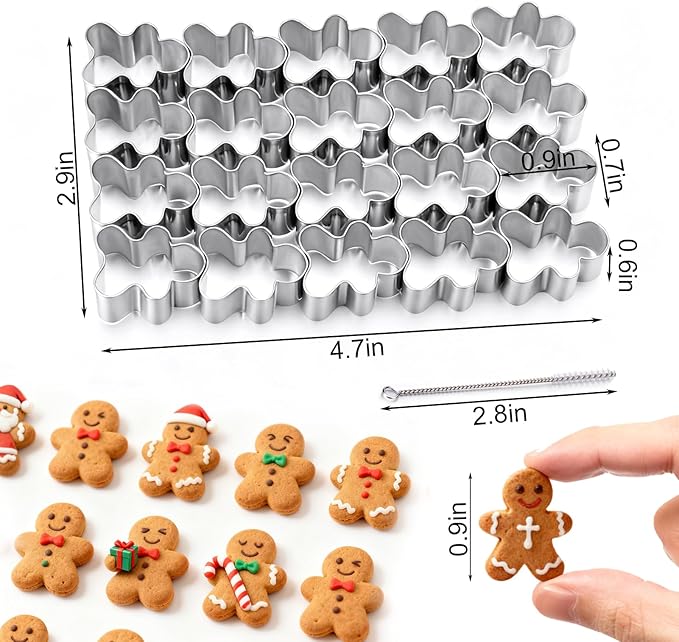 Silver Gingerbread Man Cookie Cutter