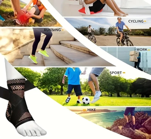 Soporte de Tobillo Cooper, Mangas de Compresión para Pies para Hombres y Mujeres, Correas de Tobillo, Soporte de Tobillo para Deportes Diarios, Entrenamiento, Levantamiento de Pesas - Product Image 6