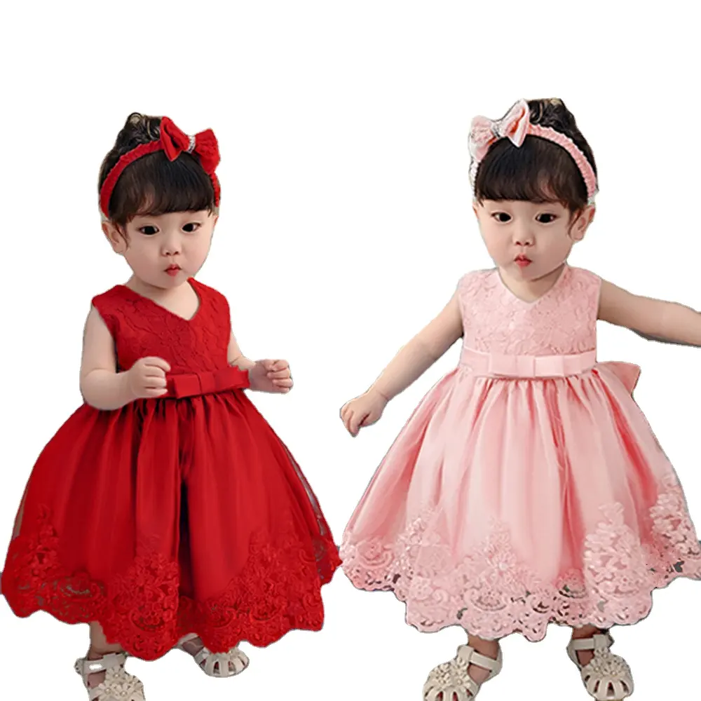 0-5 yıl elbise için bebek kız prenses parti elbise çocuklar vaftiz bebek doğum günü elbise yenidoğan bebek giysileri