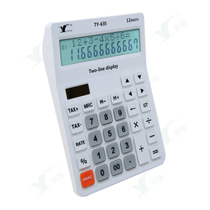 Calcolatrice Display a due linee Display LCD da tavolo calcolatrice funzione di controllo fiscale calcolatrice da tavolo - Product Image 1
