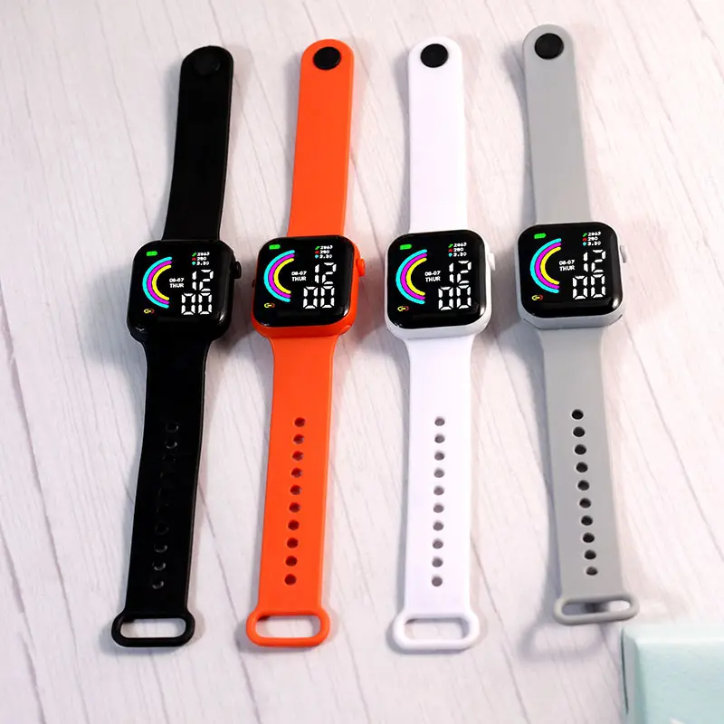 Venta al por mayor Baratos relojes deportivos digitales LED niño niña reloj electrónico para niños