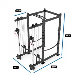 Crossmax力量训练动力架，带板加载Lat下拉交叉电缆机 - Product Image 4
