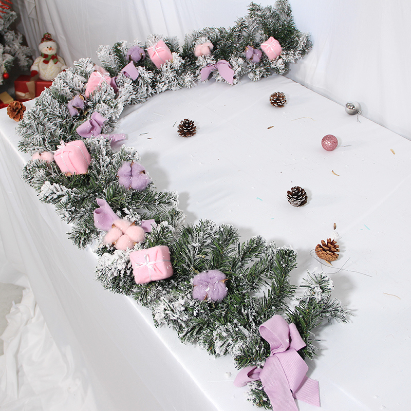 Rotin floqué de 1,8 mètre + accessoires roses