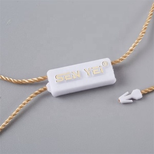 Hanging Label Silk Rope Plastic Hanging Permanent <strong>Hang</strong> <strong>Tags</strong> for Clothes Sealing Wire Silk Custom Logo <strong>Hang</strong> <strong>Tag</strong> <strong>String</strong> - Product Image 4