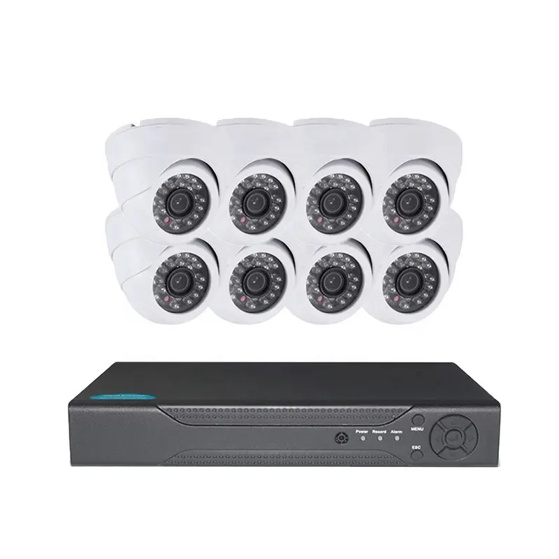 5MP IP CCTV System 8CH 4K 8MP H.265 8pcs Weatherproof IP66 Dome Cameras Support Fixed Lens Security Camera Kits