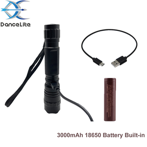 OEM 501UC USB-C şarj edilebilir LED el feneri XPL V6 LED 10W tip-c doğrudan şarj meşale (18650 pil yerleşik) - Product Image 6