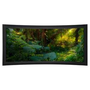 Pantalla de proyección curvada fija plateada 3D HD/Pantalla de proyector de marco fijo/marco fijo para pantalla de proyector de cine en casa - Product Image 1