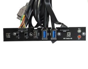 Placa de circuito PCB de 2 puertos USB 3,0, Cable de salida de entrada de Audio, interruptor de alimentación, carcasa de ordenador, Cable de Panel frontal USB, placa base