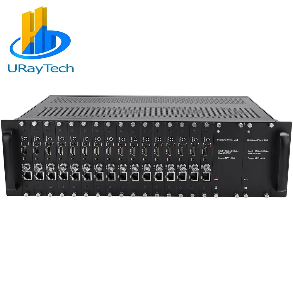 3U 16 Saluran H.265 HEVC H.264 AVC 4K HD HDMI SDI Ke IP Video Stream Encoder RTMP SRT Streaming Langsung Streamer Encoder