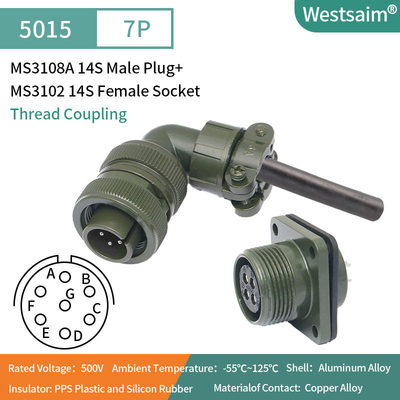 MS3108A 14S Male Plug+MS3102 14S Female Socket