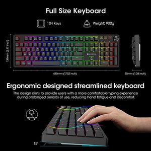 KOORUI <strong>Keyboard</strong> 104 Keys Blue Red Switch Custom Keycap Mini USB Wired Gaming Fashion RGB Backlit Optical Mechanical <strong>Keyboard</strong> - Product Image 5