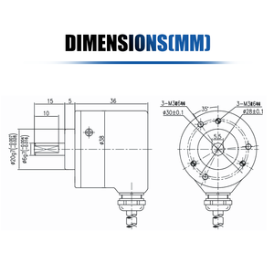 Encoder rotativo incrementale ottico dell'albero 5000ppr per macchina CNC - Product Image 3