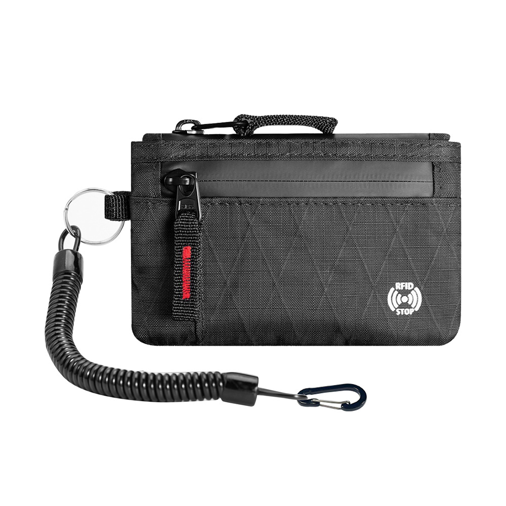 Black-red zipper with hook-x-pac