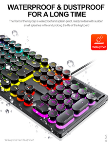 104 Keys Round Keycaps Gaming <strong>Keyboard</strong> Mouse Combo Gamer <strong>Keyboard</strong> Wired Office <strong>Computer</strong> PC Backlit <strong>Keyboard</strong> and Mouse - Product Image 5