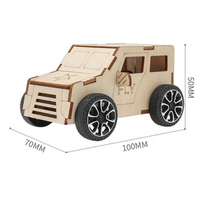 プルストリングカースクールテクノロジー手作りDIY科学実験楽しいゲームプルバックカー - Product Image 4