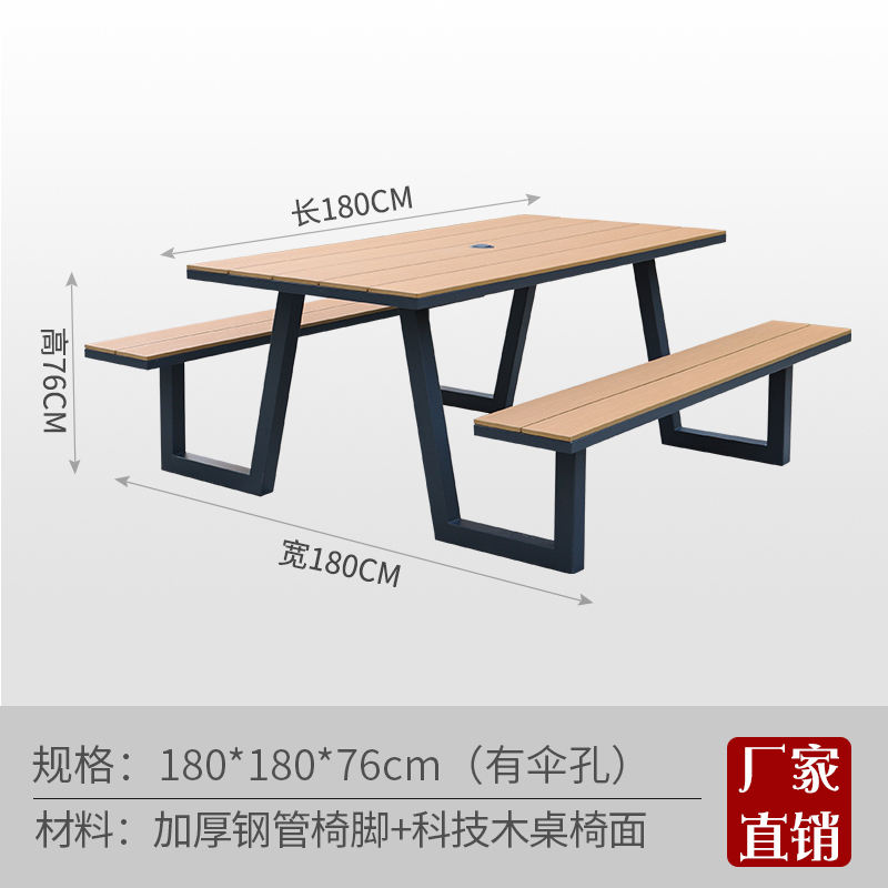 Une table et deux chaises 1,8 mètres