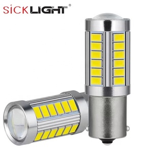 Sick led 1156 bau15s py21w7507車用LED電球ターンシグナルライト琥珀色オレンジ色照明白赤563033smd canbus 7440 led