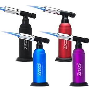 Chuyên nghiệp có thể điều chỉnh ngọn lửa butan Torch ẩm thực đầu bếp nhà bếp nhẹ hơn kim loại thổi ánh sáng cho nấu ăn thuốc lá cho quà tặng - Product Image 2