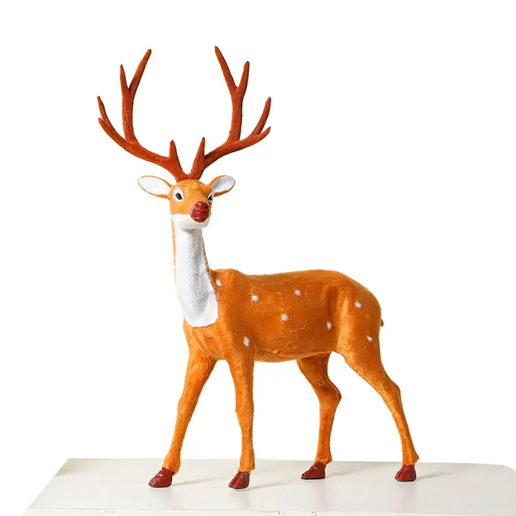 Kunstmatige Elk Decor Herten Hoorns 35 Cm Rendier Tafelblad Decoratie Gift Outdoor Kerst Herten