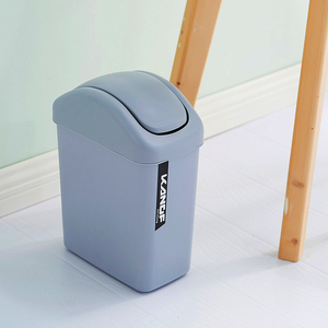 Cubo de basura de plástico con tapa, Cubo de reciclaje de residuos de cocina de gran capacidad, cubo de basura de papel, cubo de basura doméstico con tapa oscilante - Product Image 4