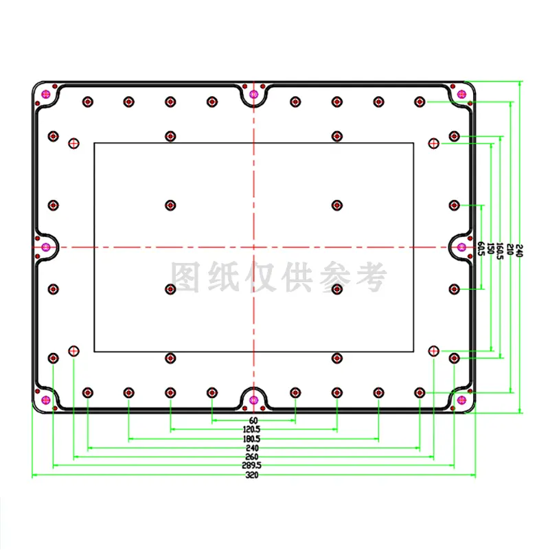 Ánh sáng màu xám lớn ABS nhựa IP65 dự án hộp tự làm tùy chỉnh điện tử Trường hợp không thấm nước điện tử dự án hộp bao vây