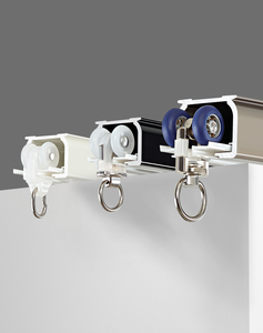 High Quality Modern Silent Sliding Curtain Poles Aluminium <strong>Hollow</strong> <strong>Rail</strong> for Window Home-Multiple Colors Available