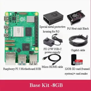 Raspberry PI 5 Basic Kit, optionaler Speicher 2G/4G/8G, um unterschied liche Bedürfnisse, effizienten und stabilen Betrieb zu erfüllen