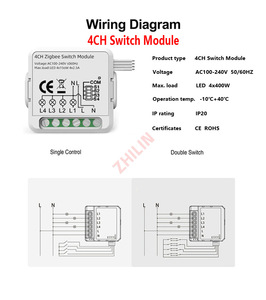Tuya Mini Smart Life Switch Module Zigbee Wifi Реле Переключатель с пультом дистанционного управления Tuya с сухим контактом - Product Image 5