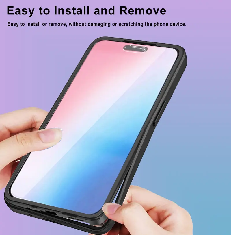 The 360 Full Body Screen Protector Phone Case Cover For iPhone TPU PC Cell Phone Accessories For iPhone 15 Pro max