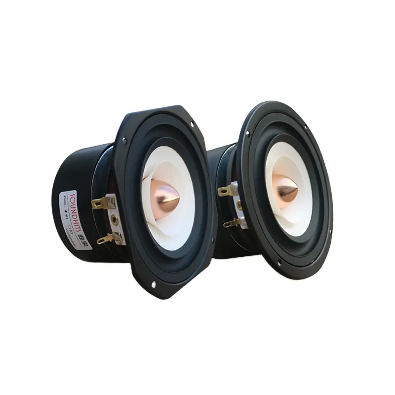 KYYSLB 4 Inch Full Range Speaker Unit Cast Aluminum Cone Frame Fever HIFI Human Voic Home Audio Sound Amplifier LoudSpeaker