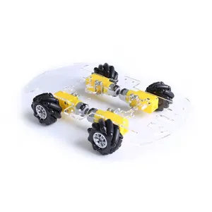 DIYmall 4 Uds 48mm negro Omni Mecanum rueda + 4 Uds TT Motor + 4 Uds soporte de Motor para Arduino DIY Stem Smart Robot Chasis de coche