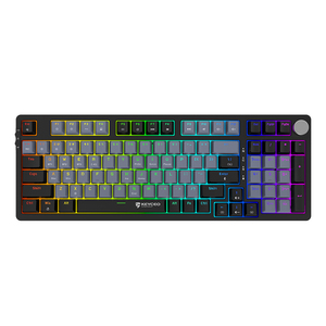 Teclado mecânico tri-modo Bluetooth sem fio, teclas MDA para jogos, novo design, 75%, moda e venda, novo, 2024