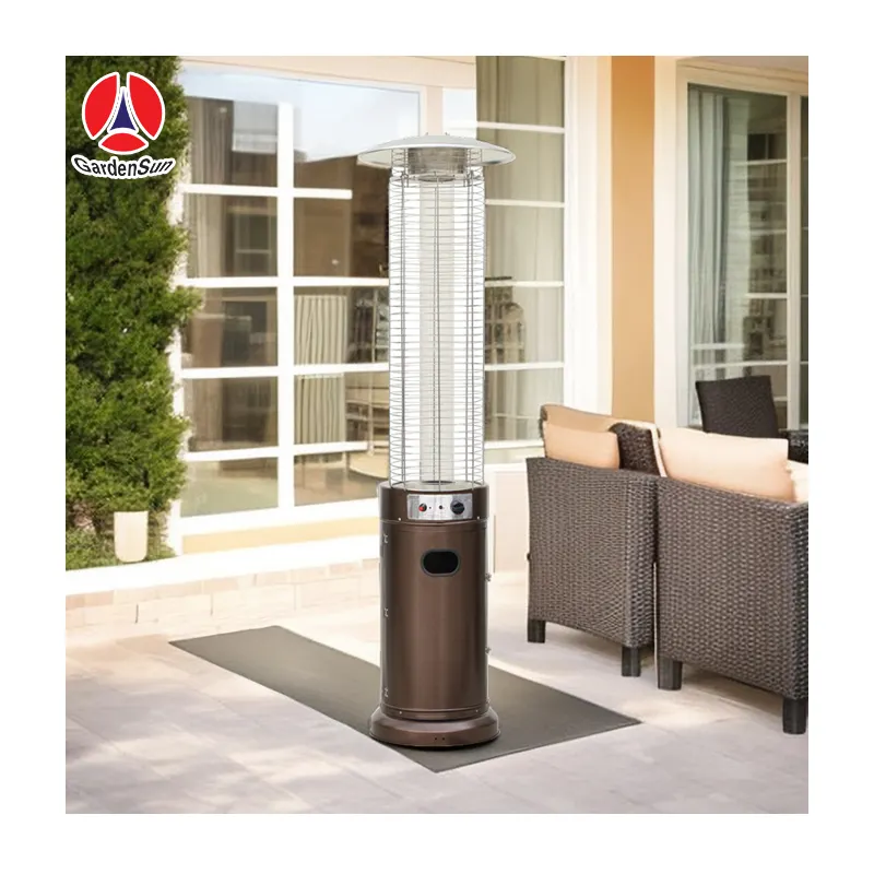 2021 New outdoor Round glass tube stainless steel Top Quality gas patio heater//