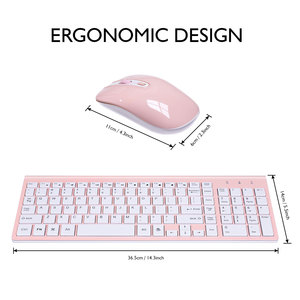 Juego de teclado y mouse personalizados directos de fábrica Escritura silenciosa Clavier Et Souris Sans Fil 2,4 Ghz Combo de teclado y mouse inalámbricos - Product Image 6