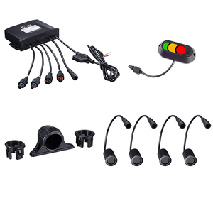 Caredrive Sistema de detección de punto ciego con pantalla de zumbador incorporado visual y audible a prueba de colisiones con 4 sensores