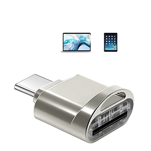 Usb-c 3.0金属电话OTG适配器，带外部安装CF和xd卡读卡器，兼容sd卡和tf卡 - Product Image 6