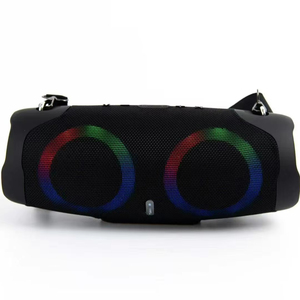 ポータブルワイヤレススピーカー用ワイヤレス防水RGB LEDライトTFスロットAUXホームシアター用屋外コンピュータ使用20W出力 - Product Image 1