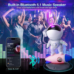 Roket astronot Galaxy lazer projektör yıldız gece lambası zamanlayıcı ve akıllı APP ve uzaktan bulutsusu alanı ile projektör ışık - Product Image 6