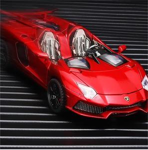 Cabrio spor araba 1:32 Diecast Metal Model ses ve ışık geri çekin oyuncak tekerlekler hediye ile çocuk ölçekli Model arabalar için - Product Image 2