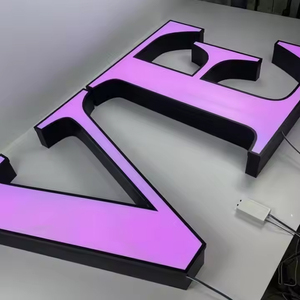 Пользовательские 3D супер буквы с RGB программы красочное светодиодное освещение для бизнеса офисное здание уникальные кофейные вывески рекламные щиты - Product Image 4
