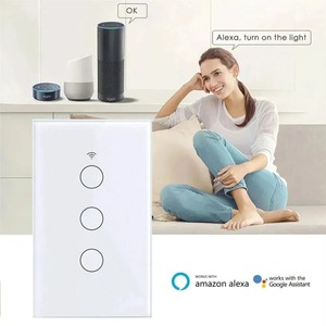 1组黑色触摸图亚智能生活灯无线传感器智能开关应用遥控器无中性线阿列克谢谷歌主页 - Product Image 6