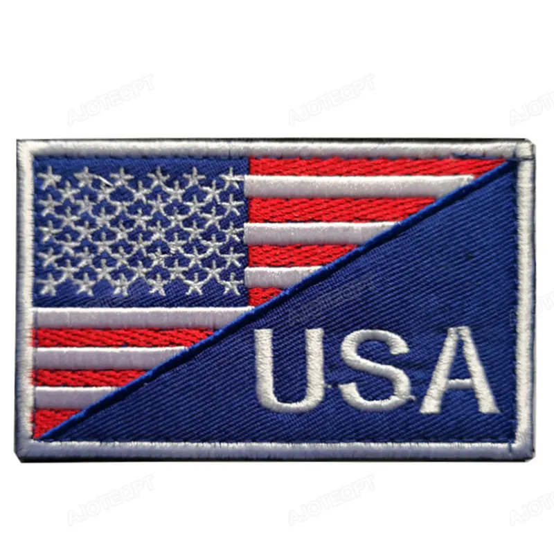 AJOTEQPT accessori per borse bracciale con Badge Patch bandiera ricamata codice paese mondiale
