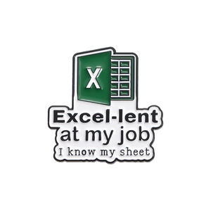 Sáng Tạo Excel bảng tính men chân văn phòng tùy chỉnh phần mềm Logo worksheet trâm cài ve áo huy hiệu trang sức phụ kiện trang trí - Product Image 6